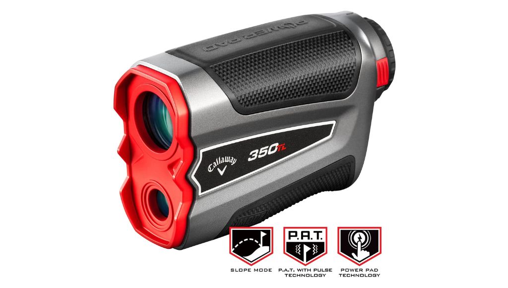 Callaway 350tl laser golf rangefinder comes with multiple features like slop mode, p.a.t, power pad technology