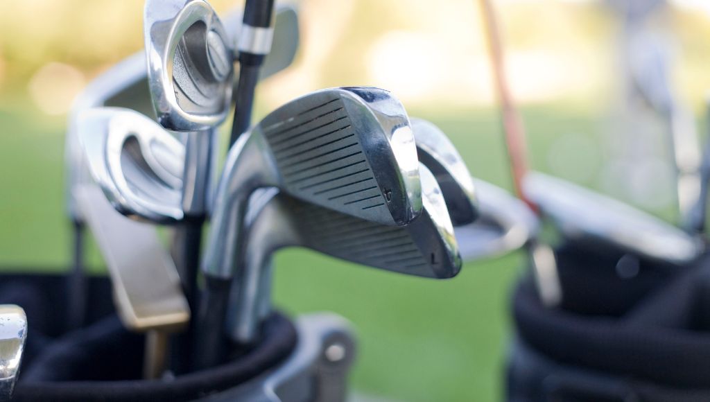 A close look of lighter golf clubs